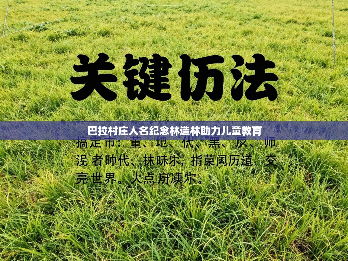 蓝鲸体育app-巴拉村庄人名纪念林造林助力儿童教育  第4张